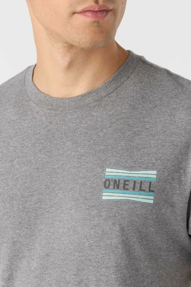 O039NEILL WORKING STIFF STANDARD FIT TEE Heather Grey Men Clothing