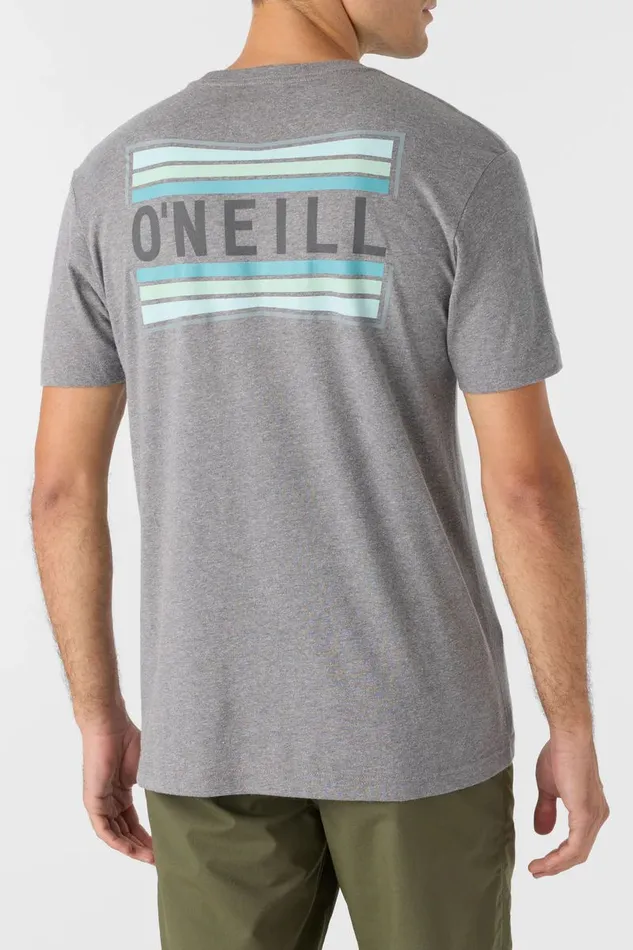 O039NEILL WORKING STIFF STANDARD FIT TEE Heather Grey Men Clothing