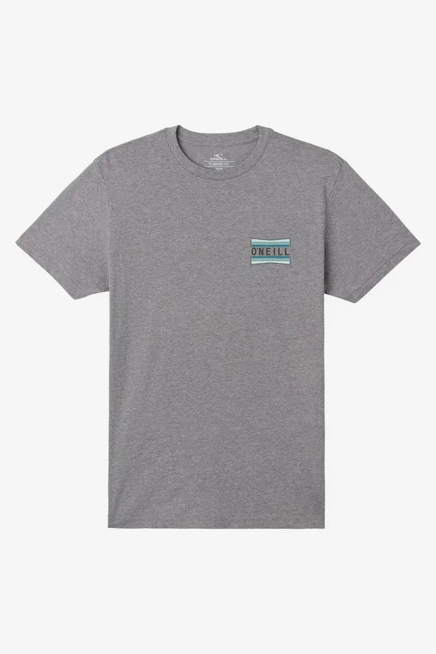 O039NEILL WORKING STIFF STANDARD FIT TEE Heather Grey Men Clothing