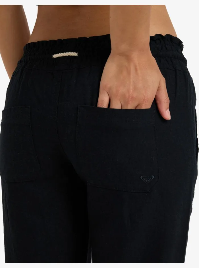Oceanside 8211 Flared Trousers True Black Women Roxy Trousers Oceanside 8211 Flared Trousers True Black Women Roxy Trousers