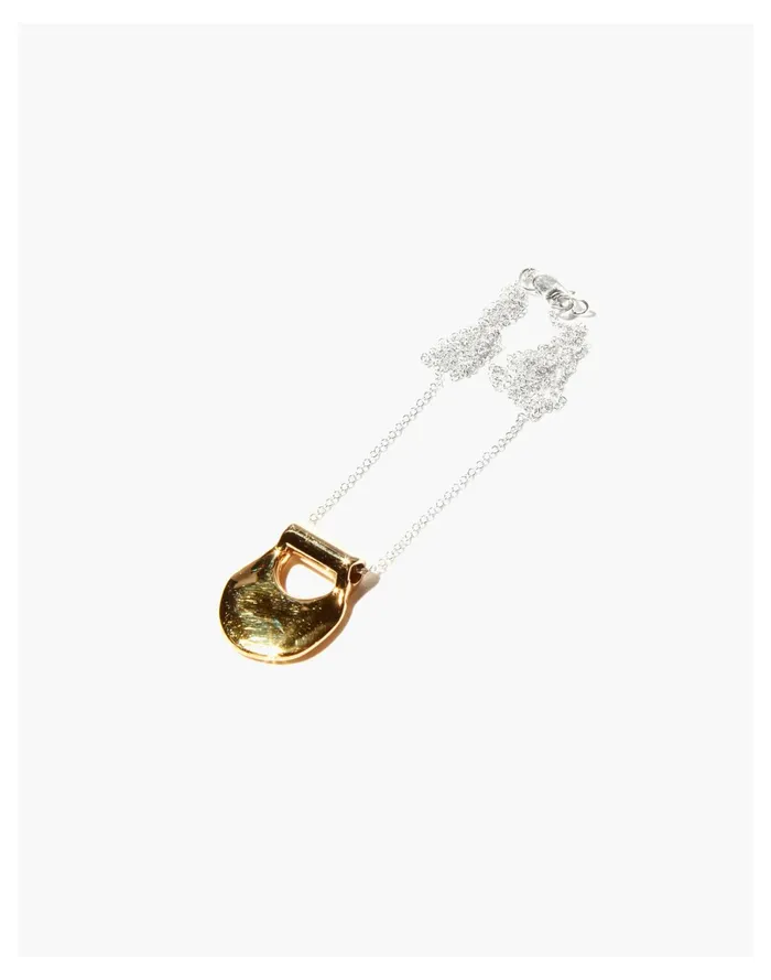 Odette New York Mini Canyon Pendant Necklace Gold Women Madewell Necklaces