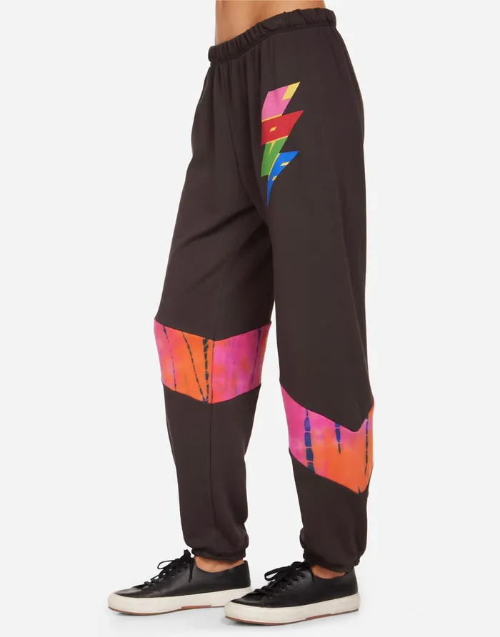 Ophelia Rainbow Lightning Star Onyx Women039s Lauren Moshi Long Sweatpants