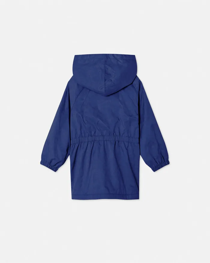 Outerwear Kids Versace Barocco Jacquard Parka Blue