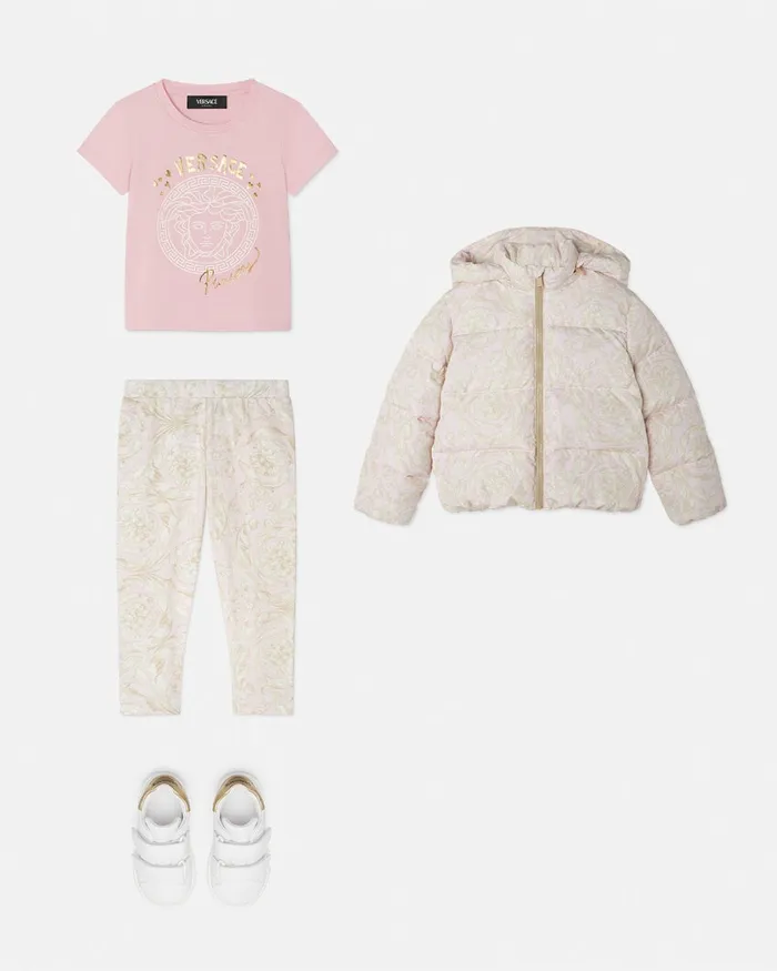 Outerwear Kids Versace Barocco Puffer Jacket White