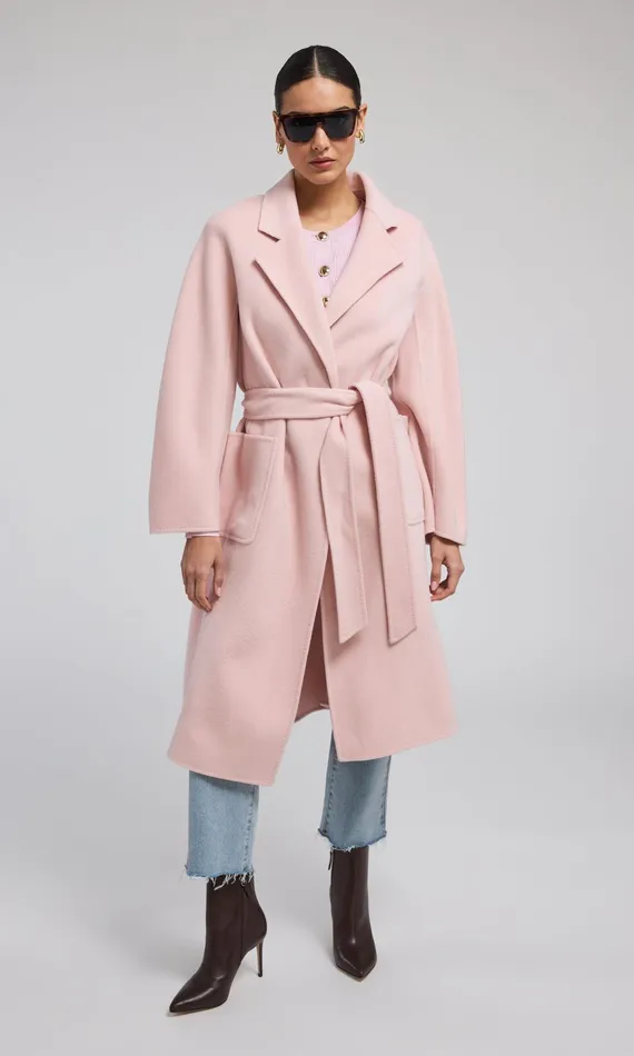 Outerwear Women Generation Love Clothing Grayson Wool Coat Powder Pink