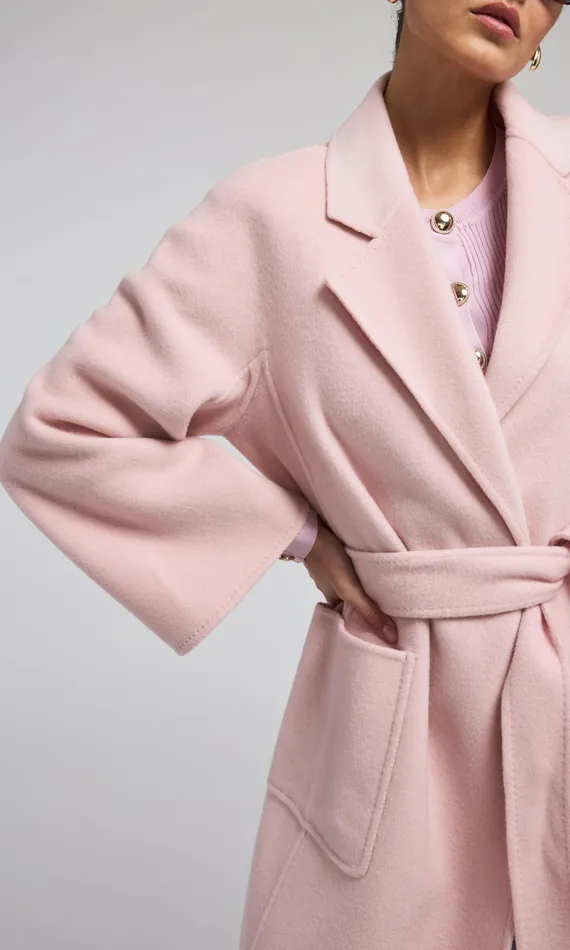 Outerwear Women Generation Love Clothing Grayson Wool Coat Powder Pink