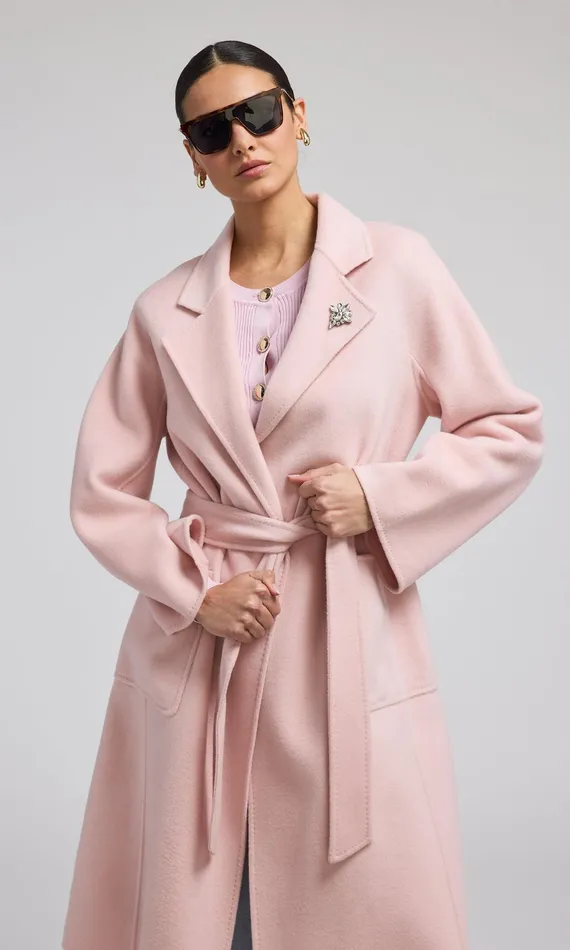 Outerwear Women Generation Love Clothing Grayson Wool Coat Powder Pink