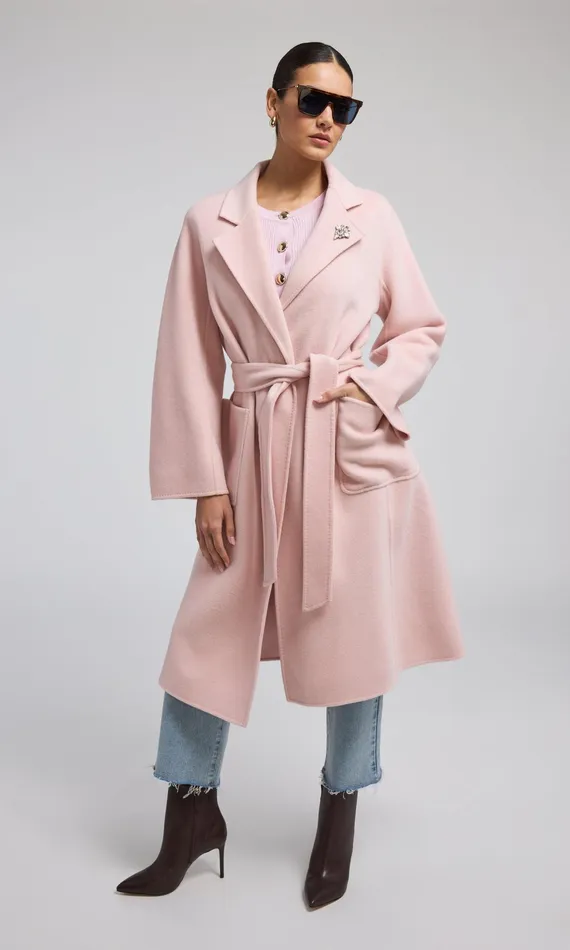 Outerwear Women Generation Love Clothing Grayson Wool Coat Powder Pink