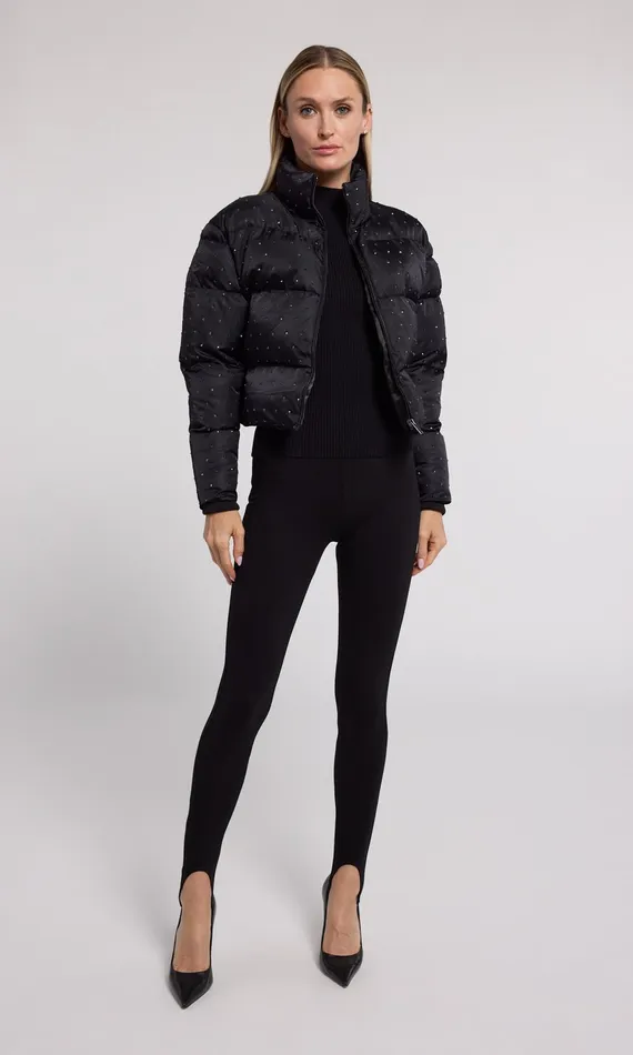 Outerwear Women Generation Love Clothing Rhoda Crystal Puffer Blackblack