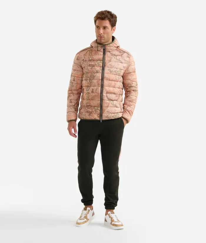 Padded Nylon Jacket Geo Classic Man Alviero Martini Coats and Jackets