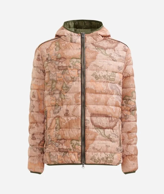 Padded Nylon Jacket Geo Classic Man Alviero Martini Coats and Jackets