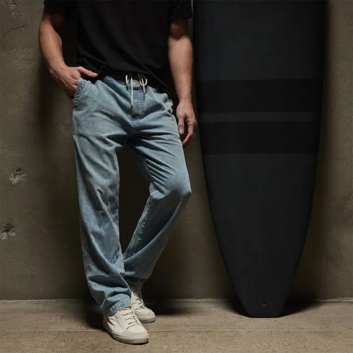 PantsDenim Men James Perse Cotton Denim Pant Bleach Wash