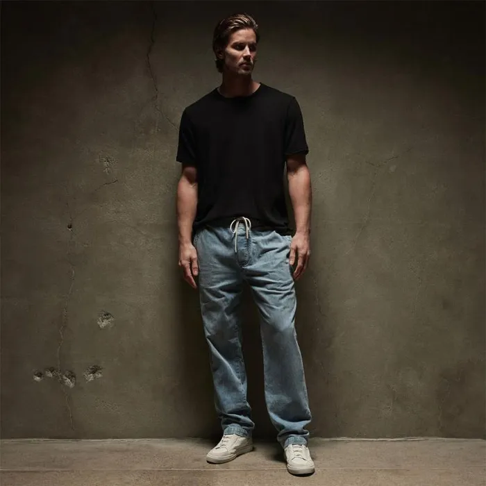 PantsDenim Men James Perse Cotton Denim Pant Bleach Wash
