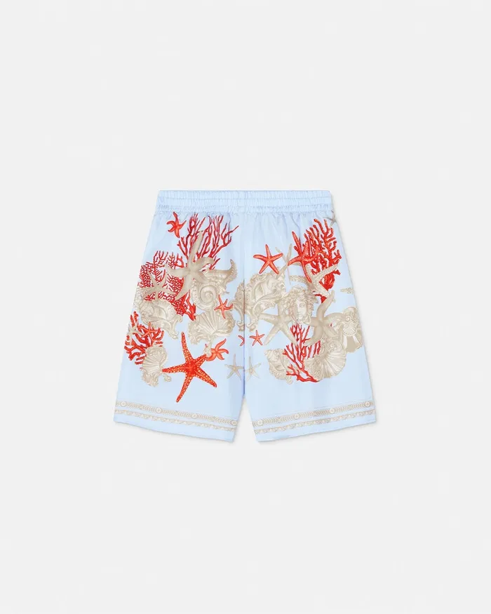 Pants Kids Versace Barocco Sea Silk Shorts Blueprint
