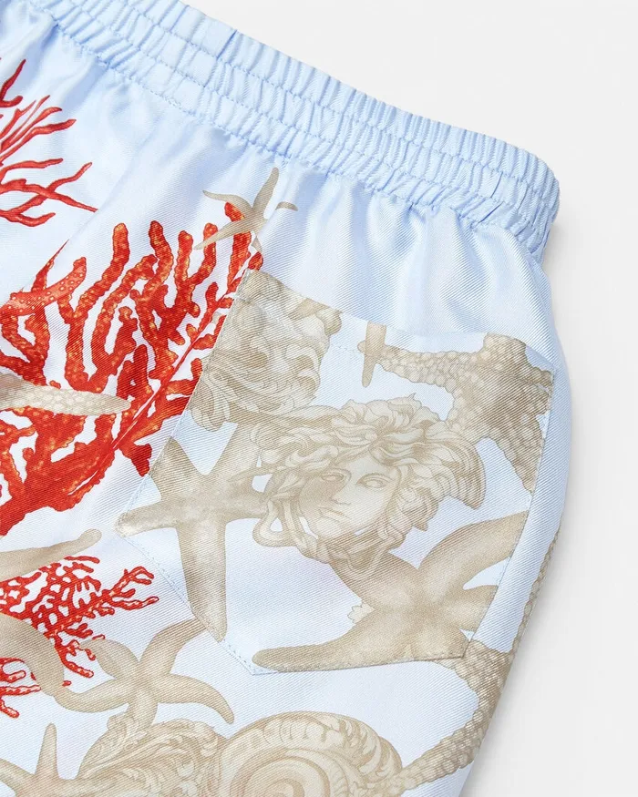 Pants Kids Versace Barocco Sea Silk Shorts Blueprint