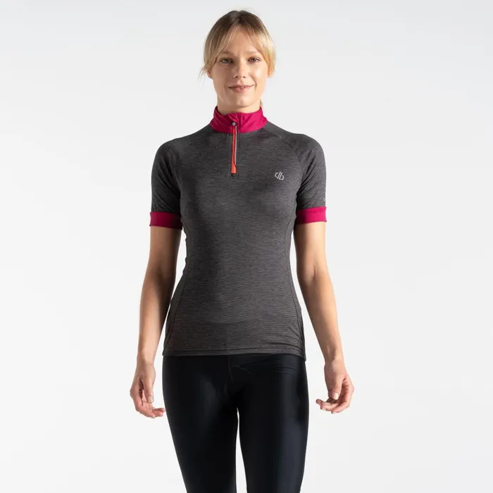 Pedal Through It II Jersey Black Marl Women Dare 2b Cycling Jerseys