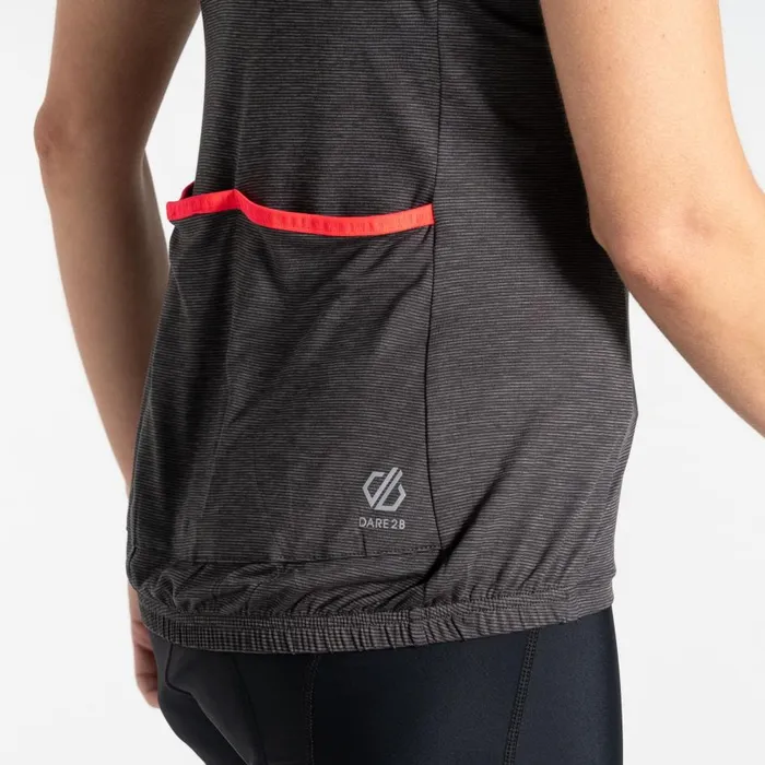 Pedal Through It II Jersey Black Marl Women Dare 2b Cycling Jerseys
