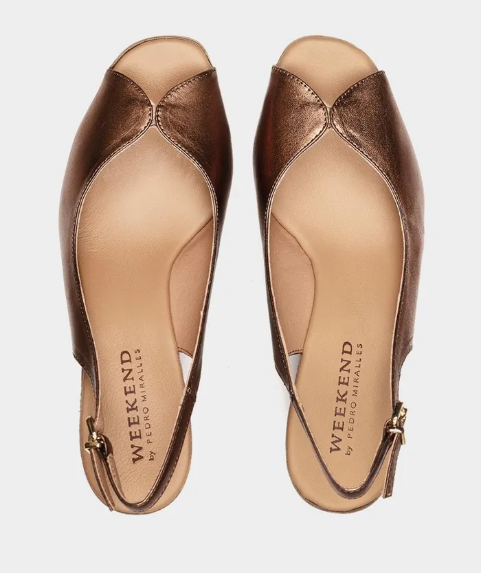 Pedro Miralles Floriana Metallic 8211 Heeled Sandals Women