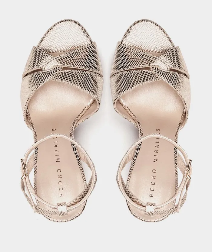 Pedro Miralles Gandia Metallic 8211 Heeled Sandals Women
