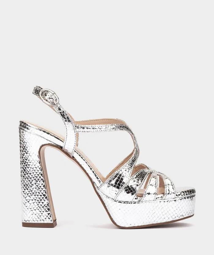 Pedro Miralles Malawi Metallic 8211 Heeled Sandals Women