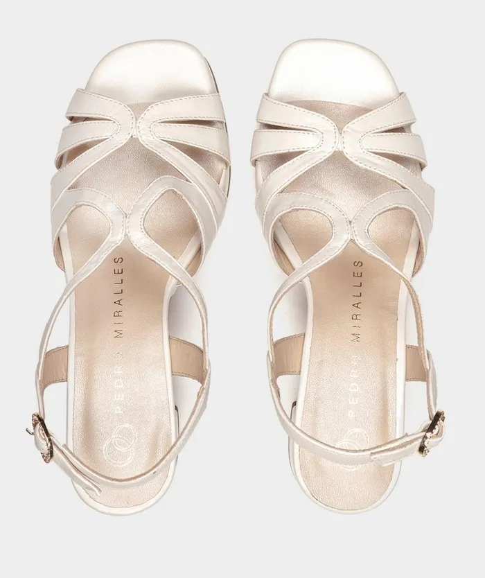Pedro Miralles Manaus White 8211 Heeled Sandals Women