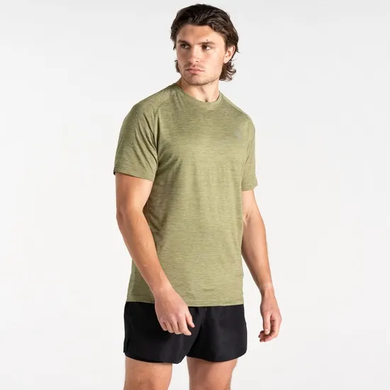 Persist TShirt Olivine Green Marl Men Dare 2b Gym Tops