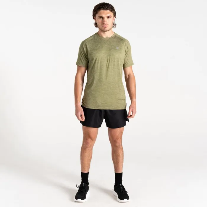 Persist TShirt Olivine Green Marl Men Dare 2b Gym Tops