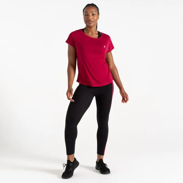 Persisting Lightweight Gym TShirt Berry Pink Marl Women Dare 2b Gym Tops