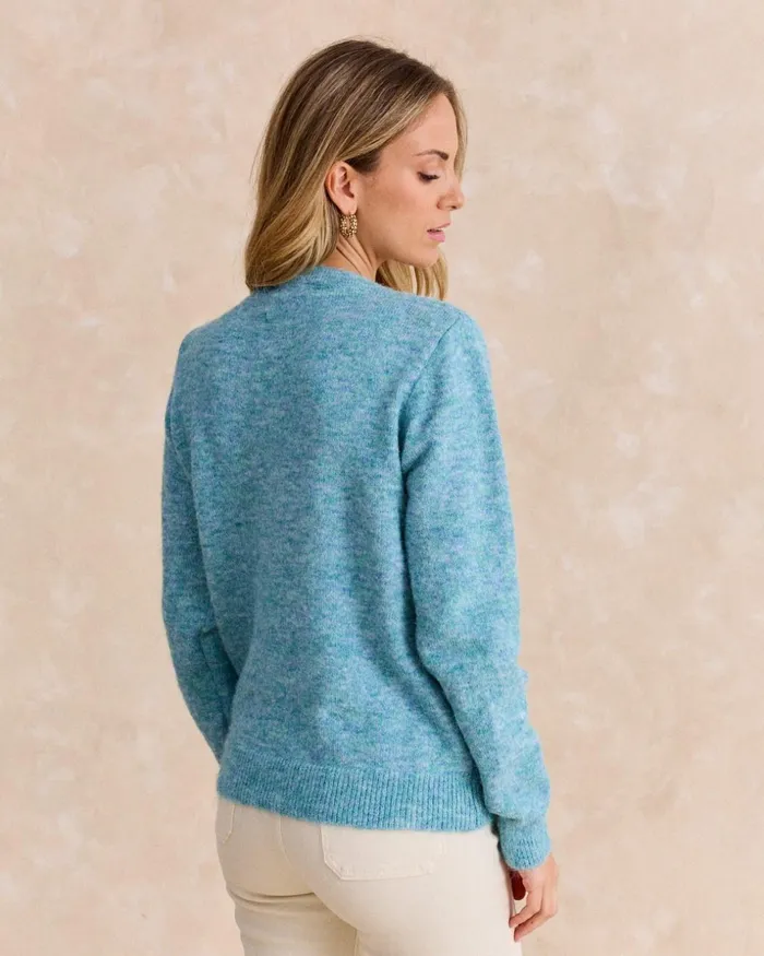 Petunia Knitted Cardigan Turquoise Women Polin Et Moi Cardigans And Sweaters Petunia Knitted Cardigan Turquoise Women Polin Et Moi Cardigans And Sweaters