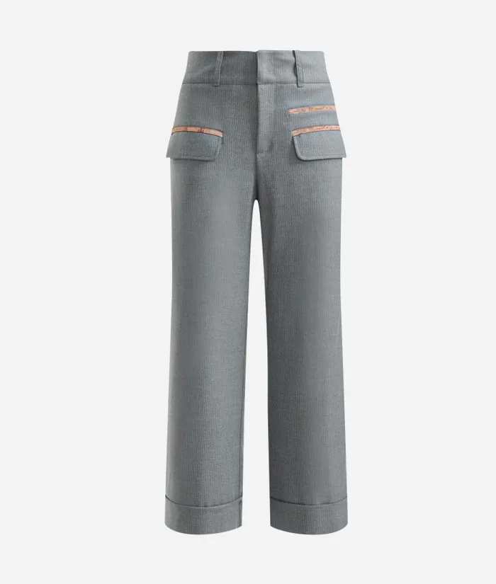 Pinstripe Trousers Grey Woman Alviero Martini Skirts and Trousers