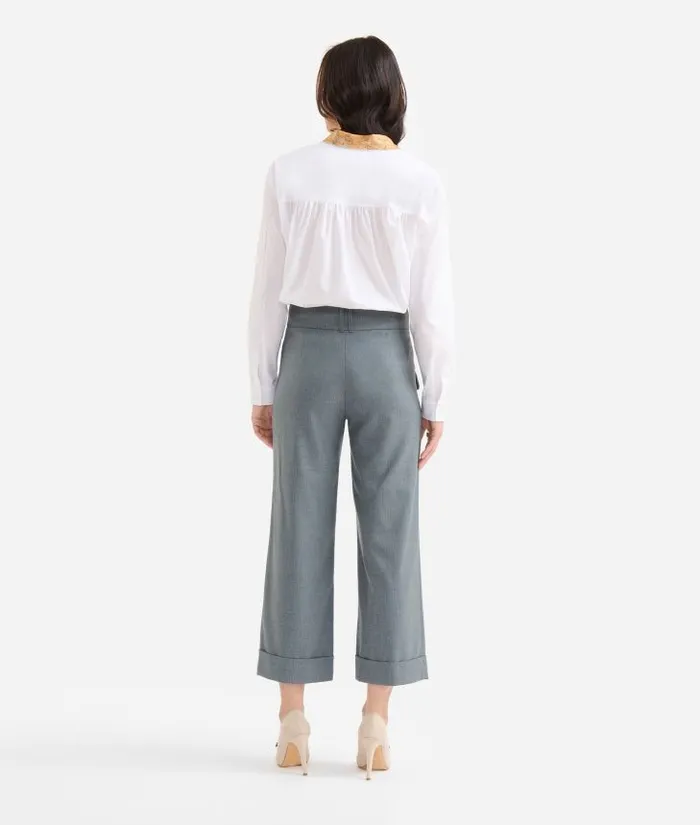 Pinstripe Trousers Grey Woman Alviero Martini Skirts and Trousers