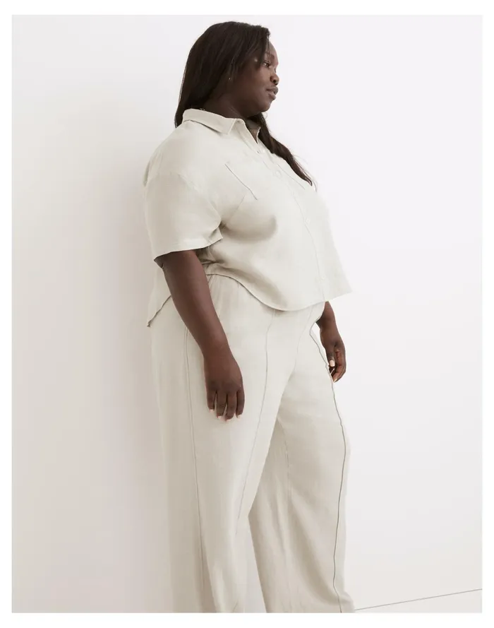 Plus Breezewoven Beachside Shirttail Top Ashen Sage Women Madewell Tops and Shirts Plus Breezewoven Beachside Shirttail Top Ashen Sage Women Madewell Tops and Shirts
