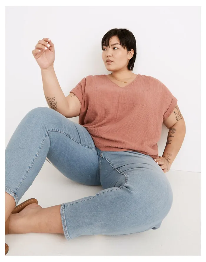 Plus Lightspun Westing Shirt Vintage Quartz Women Madewell Tops and Shirts
