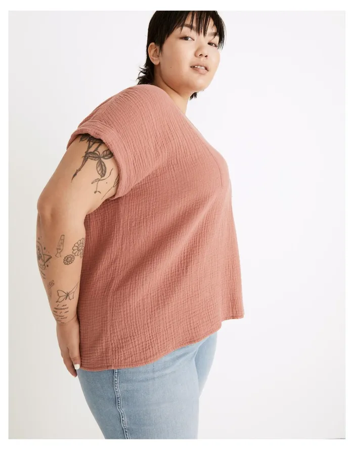 Plus Lightspun Westing Shirt Vintage Quartz Women Madewell Tops and Shirts