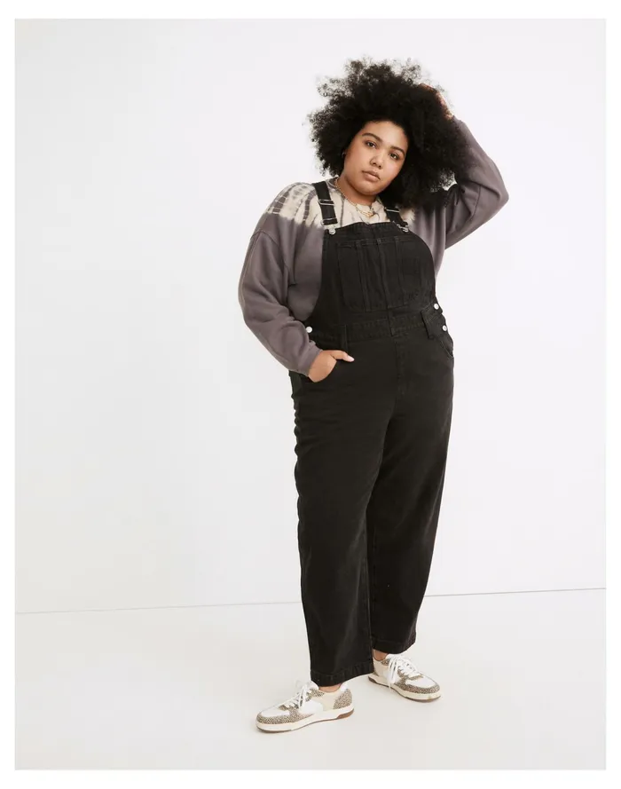 Plus Straight Leg Overalls In Lunar Wash Lunar Wash Women Madewell Jeans