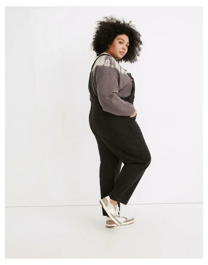 Plus Straight Leg Overalls In Lunar Wash Lunar Wash Women Madewell Jeans