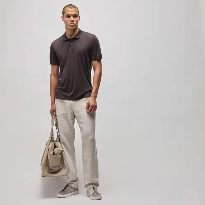 PolosNovelty Tops Men James Perse Luxe Lotus Jersey Polo Kona PolosNovelty Tops Men James Perse Luxe Lotus Jersey Polo Kona