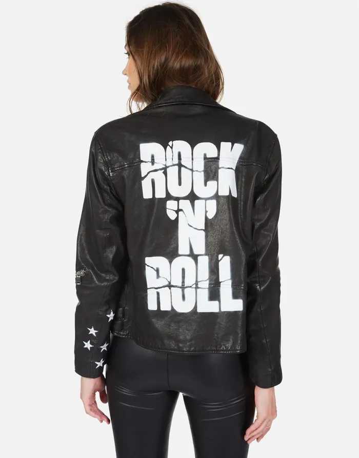 Posey Cracked RnR Spray Black Women039s Lauren Moshi Jackets