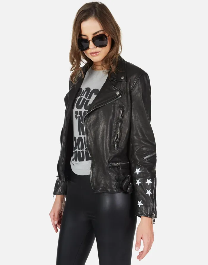 Posey Cracked RnR Spray Black Women039s Lauren Moshi Jackets