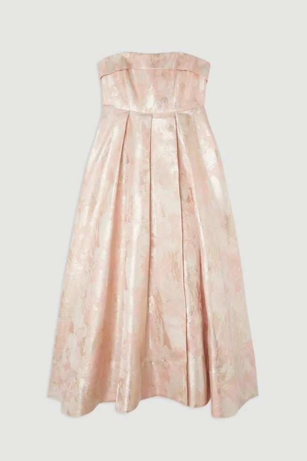 Prom Woven Maxi Dress Blush Women Karen Millen Dresses