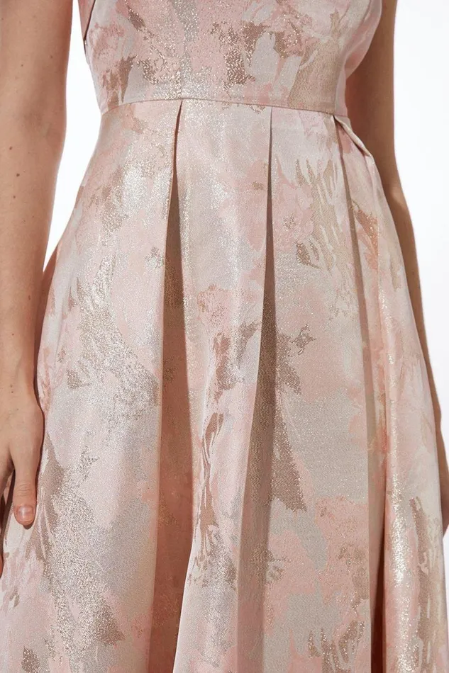 Prom Woven Maxi Dress Blush Women Karen Millen Dresses