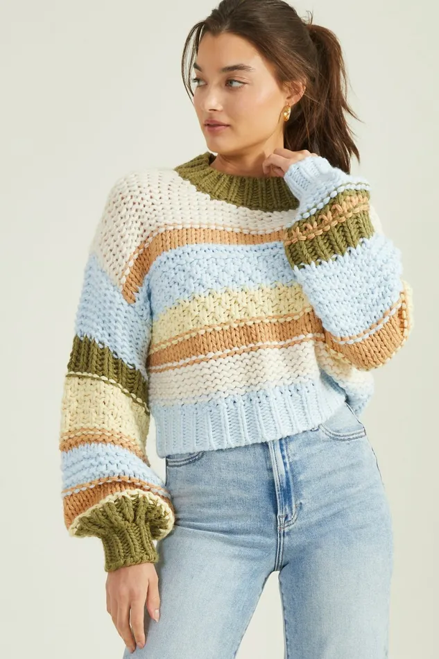 Pullovers Hollis Chunky Striped Sweater 8211 Altar8217d State Women