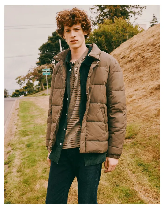 Quilted Puffer Jacket Cargo Green Men Madewell Jackets Quilted Puffer Jacket Cargo Green Men Madewell Jackets