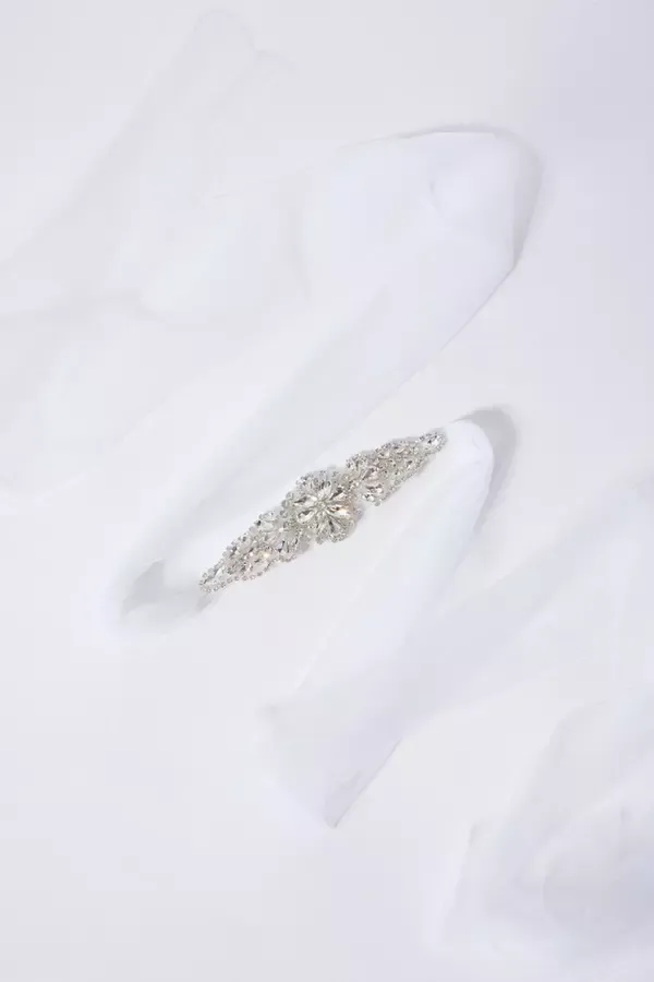Quiz Clothing Belts Bridal White Diamante Tulle Belt 8211 Women