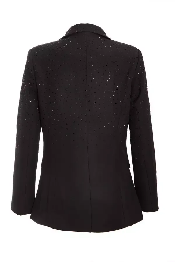 Quiz Clothing Blazers Petite Black Diamante Blazer 8211 Women