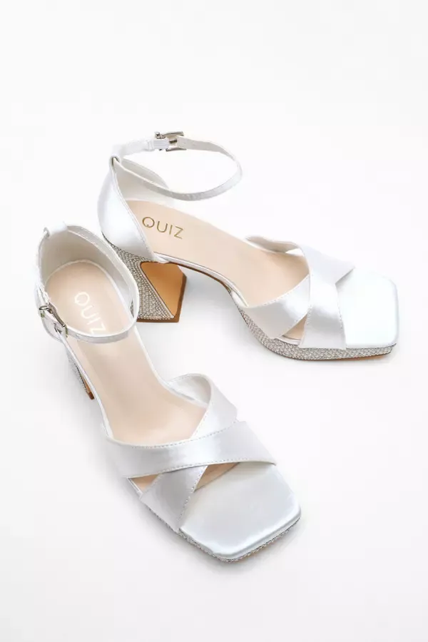 Quiz Clothing Bridal Shoes Bridal White Satin Diamante Platform Heels 8211 Women Quiz Clothing Bridal Shoes Bridal White Satin Diamante Platform Heels 8211 Women