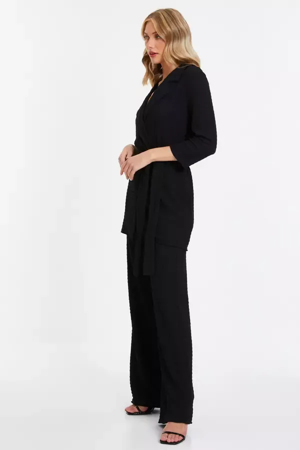 Quiz Clothing Casual Clothing Black Tie Front Blazer 8211 Women