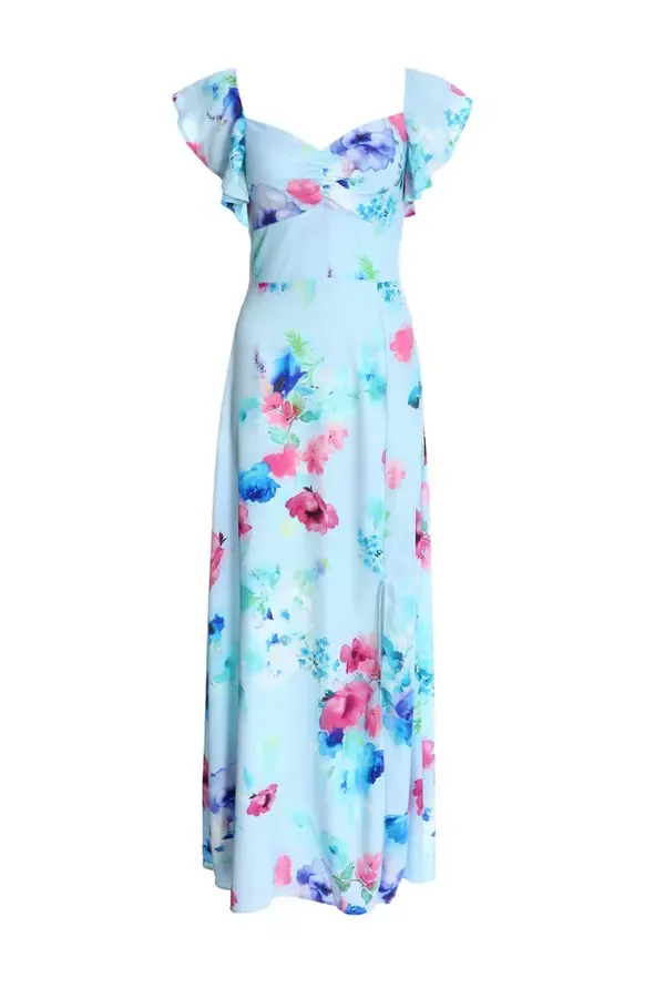 Quiz Clothing Casual Clothing Blue Floral Maxi Dress 8211 Women