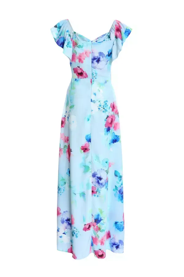 Quiz Clothing Casual Clothing Blue Floral Maxi Dress 8211 Women