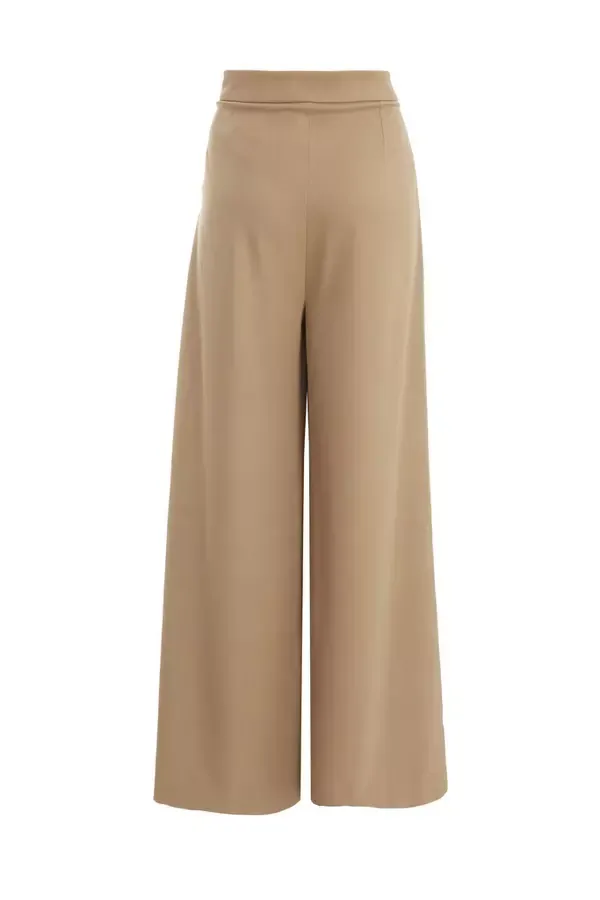 Quiz Clothing Casual Clothing Stone High Waisted Wide Leg Trousers 8211 Women Quiz Clothing Casual Clothing Stone High Waisted Wide Leg Trousers 8211 Women